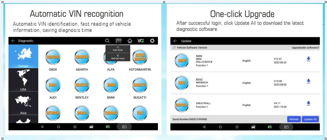 Vident iSmart800Pro Car Scanner All System Diagnosis 40 Reset Function OBDII Full Function Key Fob Programming Scanner Tool