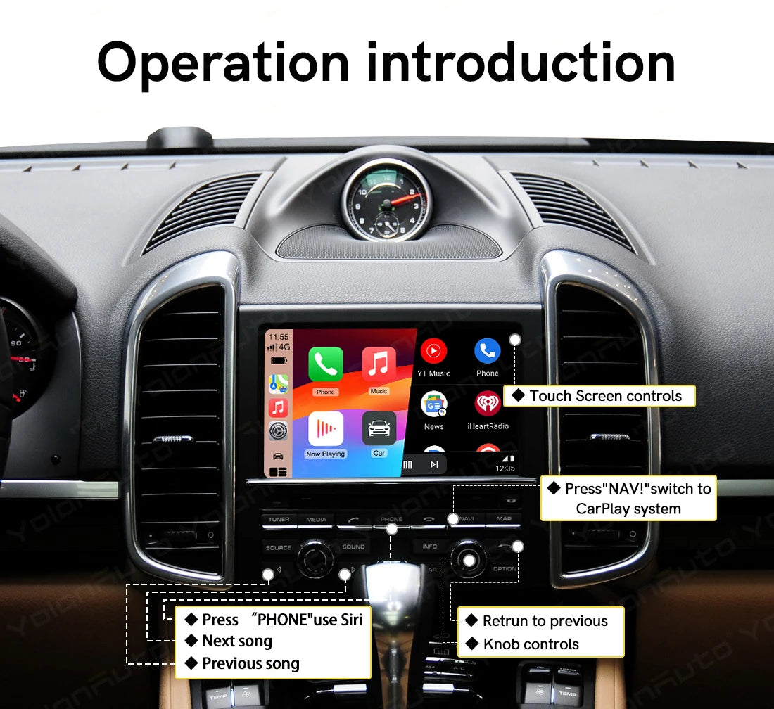 Wireless Carplay Module Wired Android Auto Retrofit kit Decoder for Porsche PCM 3.0/3.1/4.0 For Panamera Cayenne Cayman Macan