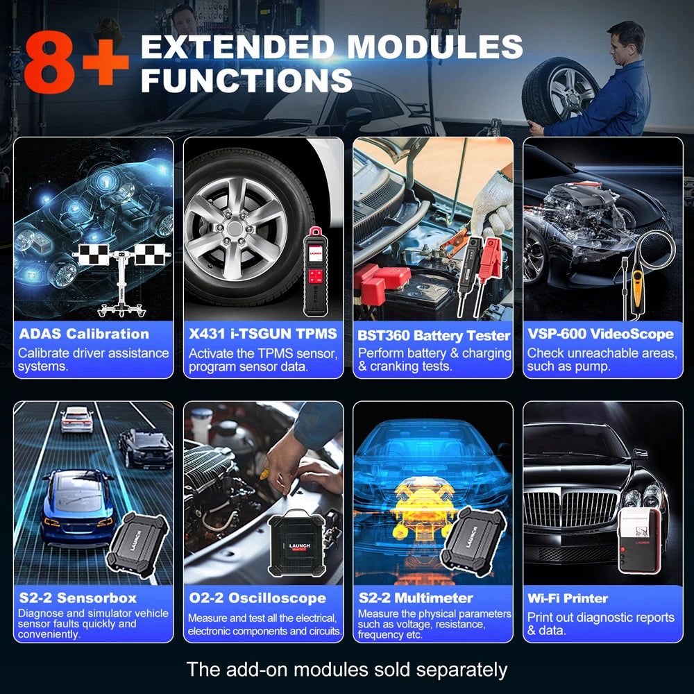 2025 LAUNCH X431 PRO3S+ V5.0 Car Diagnostic Tools 10.1' Auto OBD OBD2 Scanner CANFD DOIP Topology Map Bidirectional ECU Coding