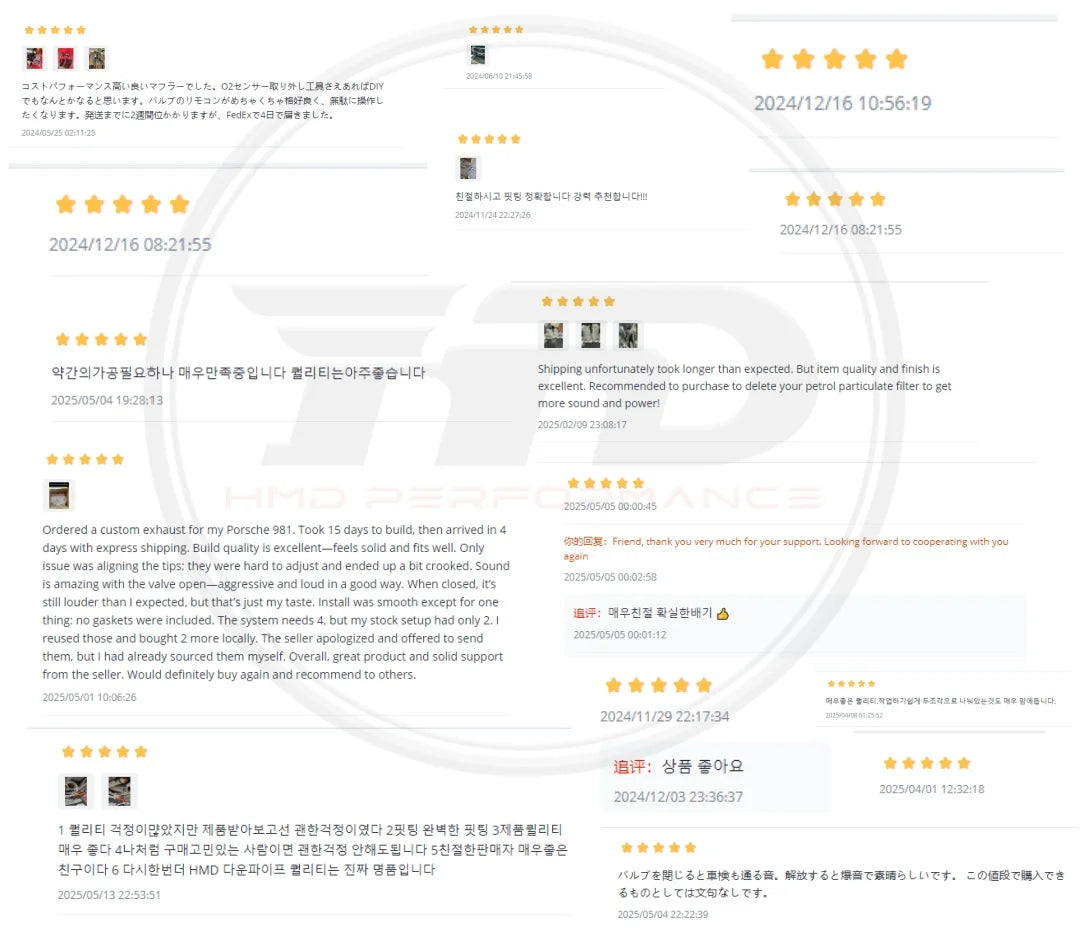 HMD Exclusive customization Exhaust System Titanium alloy High Flow Downpipe and catback for Porsche 911 991.2 with GT3