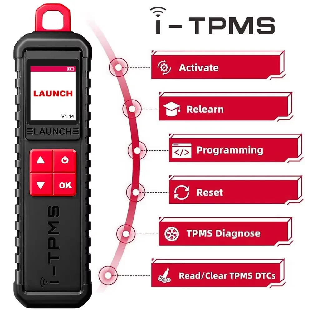 LAUNCH X431 I-TPMS TPMS Tire Pressure Diagnostic Tools Active/ Relearn/Program 315Mhz 433Mhz RF-Sensor for X431 V/V+/PRO3S/PAD V