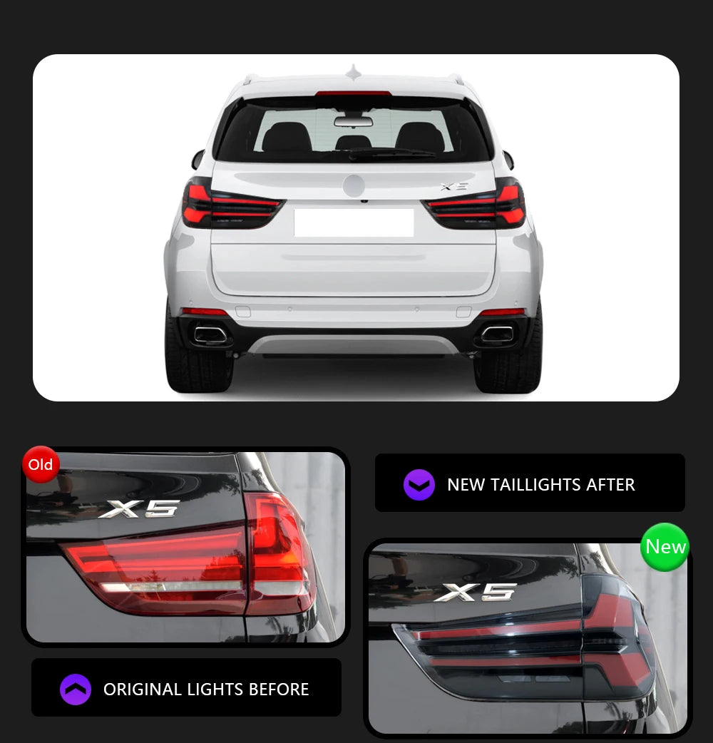 TYPY Car Lights For BMW X5 F15 2014-2018 Taillight LED Projetor Tail Lamp Daytime Running Light Automotive Accessories