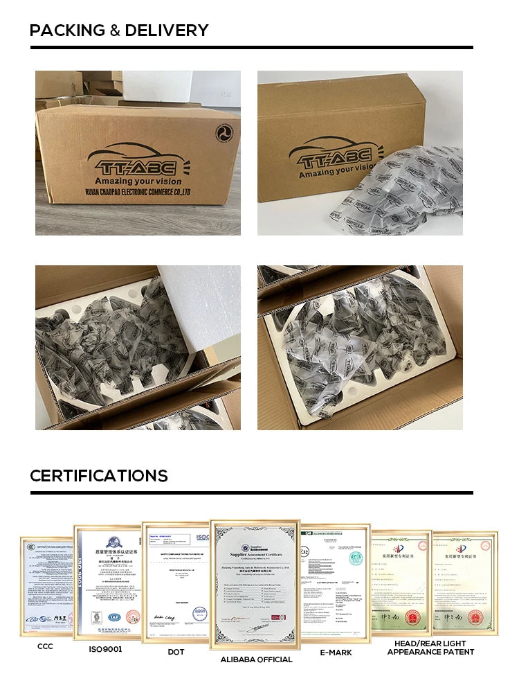 TT-ABC Modified LED Headlight For Chevrolet Corvette C6 2005-2013 Head Lamp With Porsche Design Sequential Turn Signal Assembly