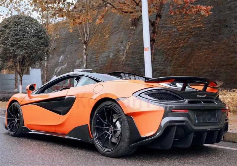 600lt Style Dry Carbon Fiber Rear Bumper Body Kit for McLaren 540C 570s 570GT Front Bumper Side Skirts Hood Rear Spoiler