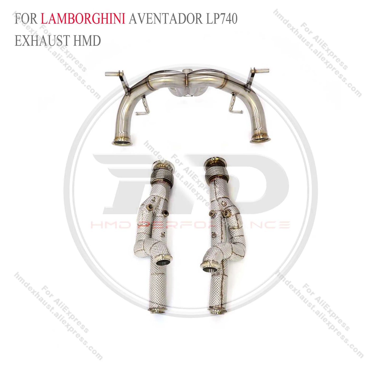 HMD Exhaust System Stainless Steel Performance Catback full sets for Lamborghini Aventador LP740 6.5 without valve