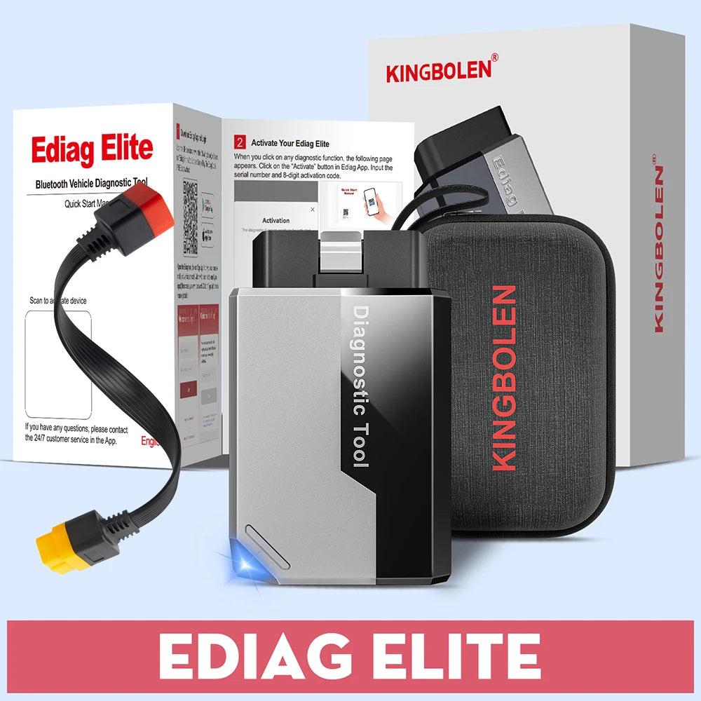 10 Pcs /Lot KINGBOLEN EDIAG Elite OBD2 Scanner Bluetooth,15 Resets Read/Clear fault code Car Diagnostic Scan Tool Lifetime free