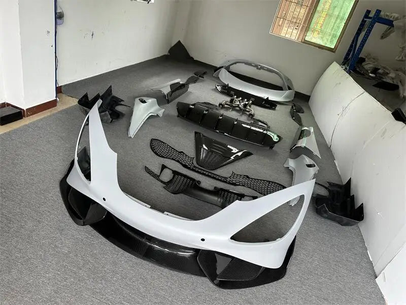 New McLaren 720S Bodykit Carbon Fiber 765LT Includes Front Bumper Side Skirt Rear Bumper Rear Wing Fender Exhaust All New