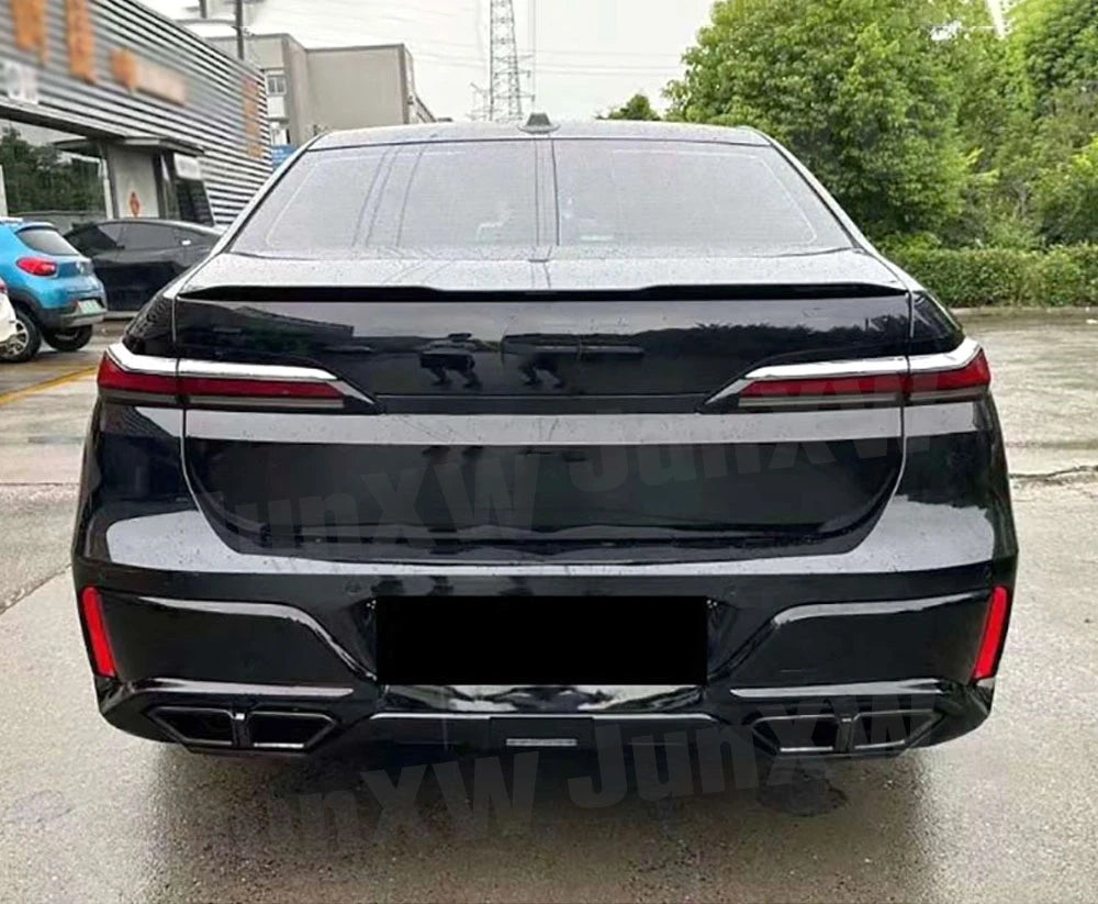 ABS Body Kits Three section Front Lip Rear Lip Top Wing Tail Wing Side Skirt Black Throat for BMW 7 Series G70 Sport 2023+