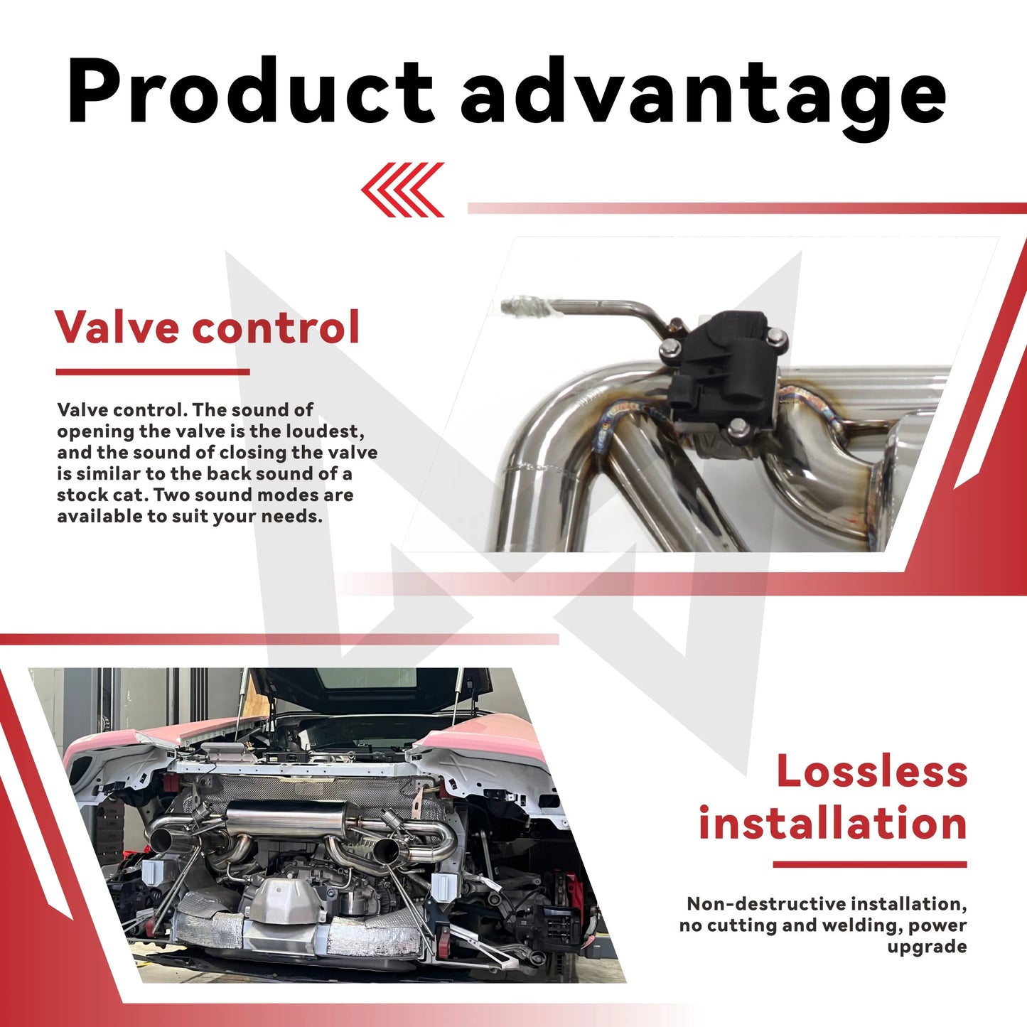 MANX Car Exhaust system for VOLKSWAGEN CC 2.0T Stainless steels Downpipe and Catback exhaust pipe with remote control valve