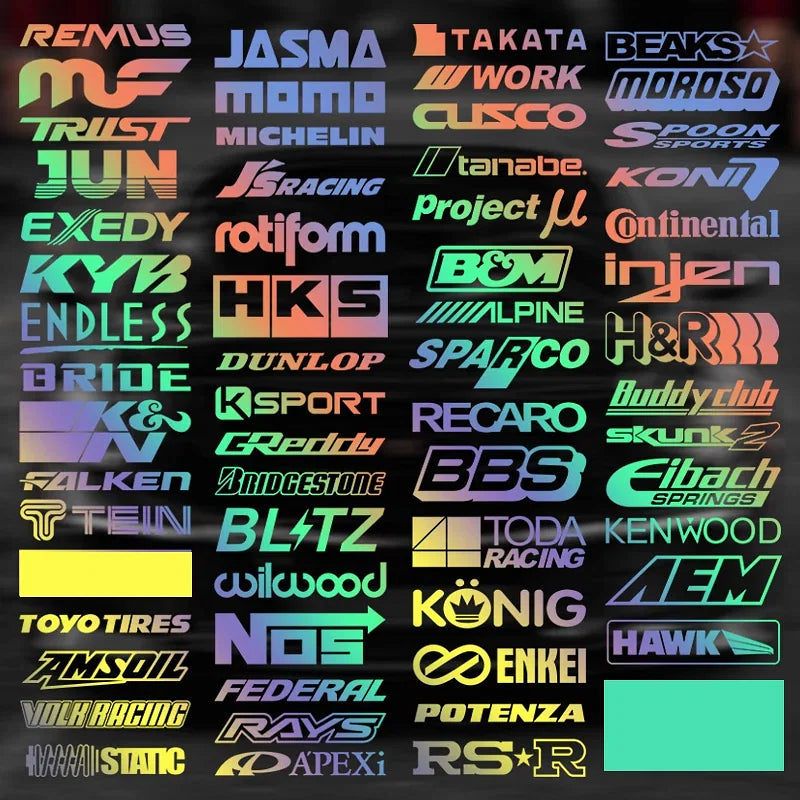 Color: Green - 15CM Motorcycle stickers Random 15pcs Racing Sponsor Set Cool Reflective Car Vinyl Decal for JDM EDM Race Turbo Drift - 61Styles - Premium Ornamental & Cleaning from NoEnName_Null - Just $17.97! Shop now at Rapidvehicles