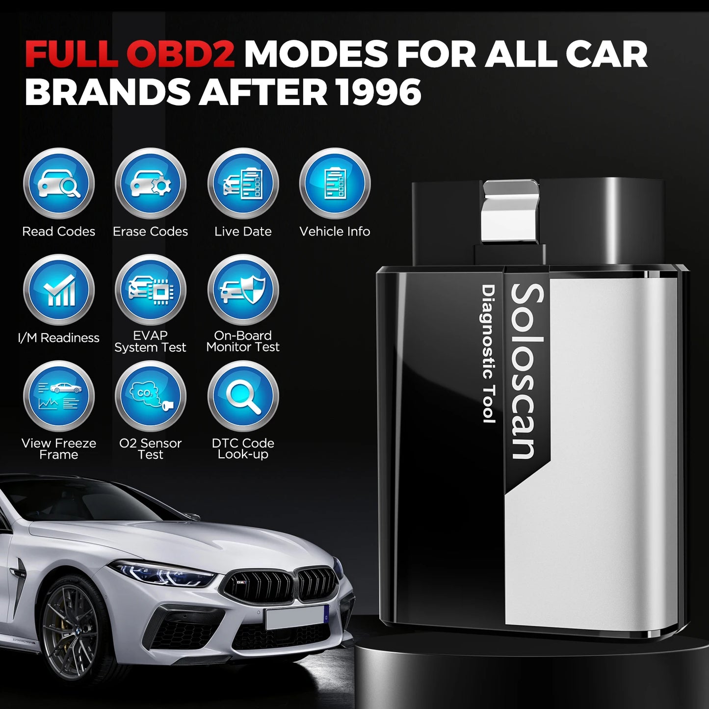 Kingbolen SoloScan OBD2 Scanner for BMW All Resets Car Diagnostic Tool Pk Thinkdiag