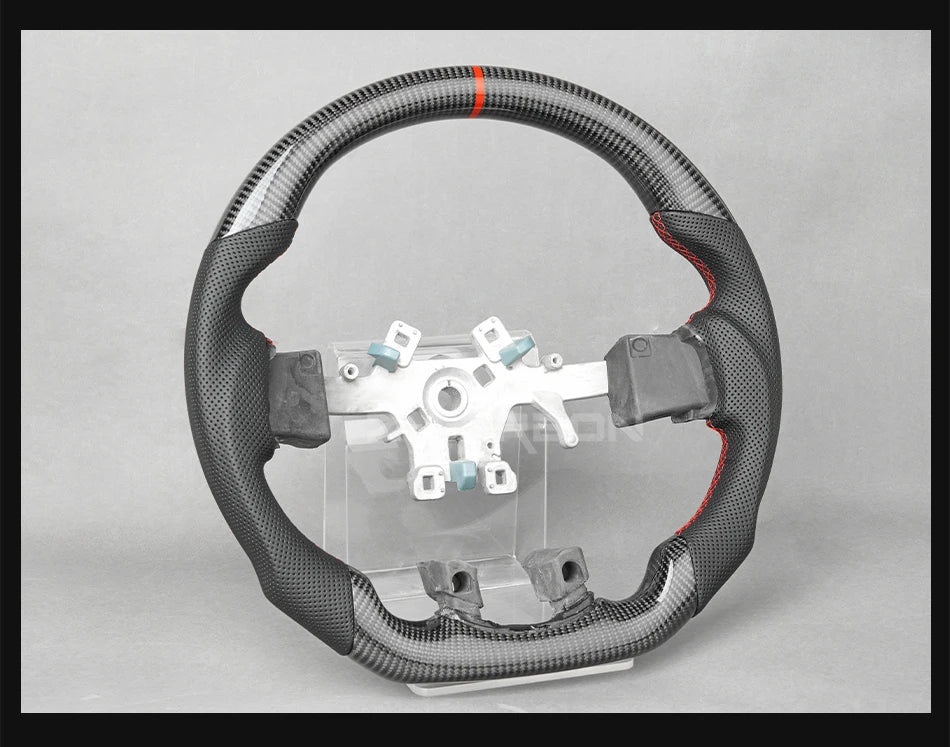 Carbon Fiber Steering Wheel For Dodge Ram 1500 2500 3500 2012‑2018 Perforated Leather Steering Wheel Replacement Accessories