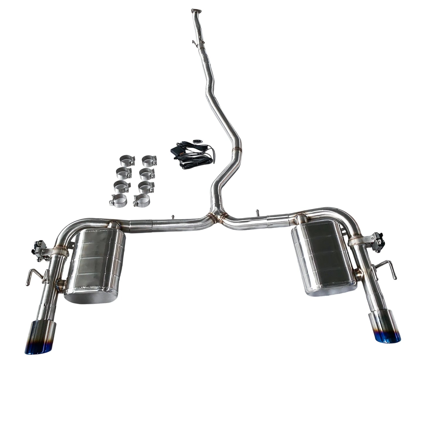 [Custom Product] Suitable for 2025 Honda Civic SI 1.5T Catback stainless steel valve exhaust pipe 89 blue plated double out