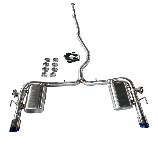 [Custom Product] Suitable for 2025 Honda Civic SI 1.5T Catback stainless steel valve exhaust pipe 89 blue plated double out