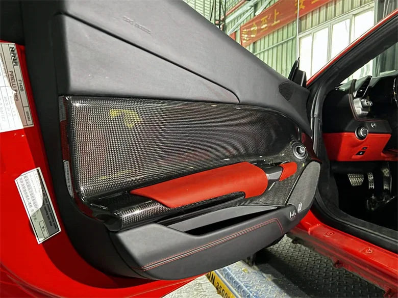Ferrari 488 GTB unveils new high-quality OEM-style dry carbon fiber door pairs