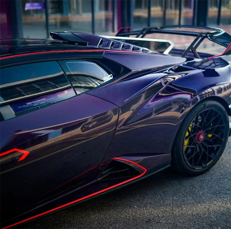 Used for Lamborghini Huracan LP610 LP580 EVO STO Style Dry Carbon Fiber Front and Rear Bumper Side Skirts Hood and Body Kit