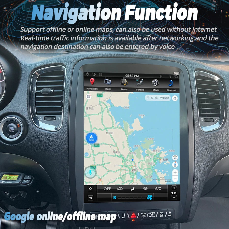 Carplay For Dodge Durango 2012 - 2019 Android13 Car Stereo Car Radio with touch Screen Radio Player Car GPS Navigation Head Unit