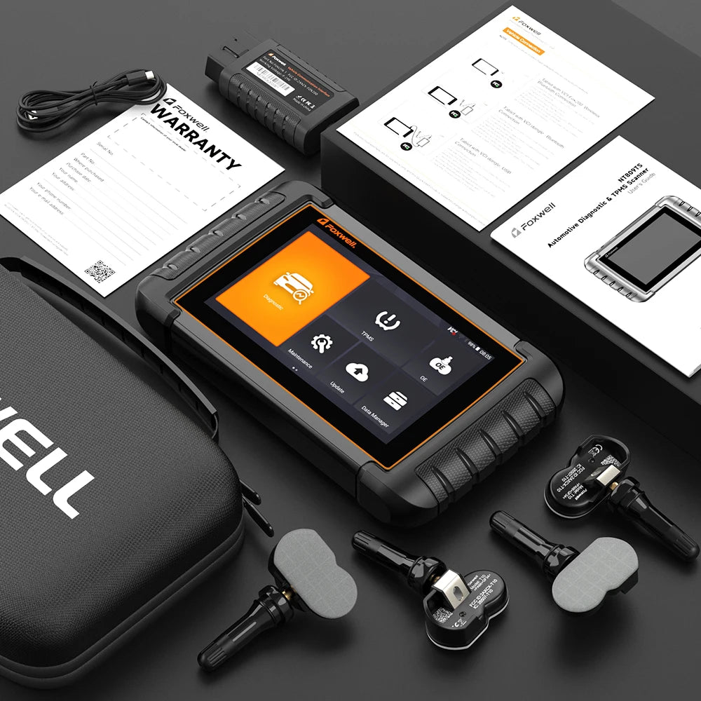 FOXWELL NT809TS TPMS Programming Tool All Systems Car Scanner Bi-Directional Control 30+ Reset OBD2 Bluetooth Diagnostic Tools
