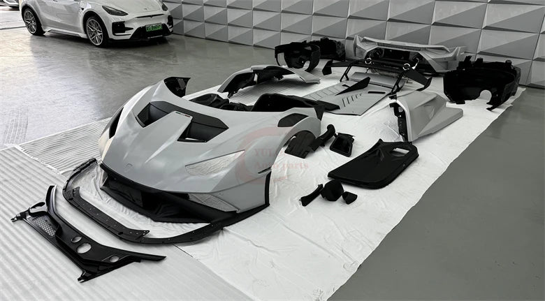 Dry Carbon Fiber STO Style For Lamborghini Huracan LP580 LP610 EVO Bumper hood side skirt spoiler door panel mirror exhaust