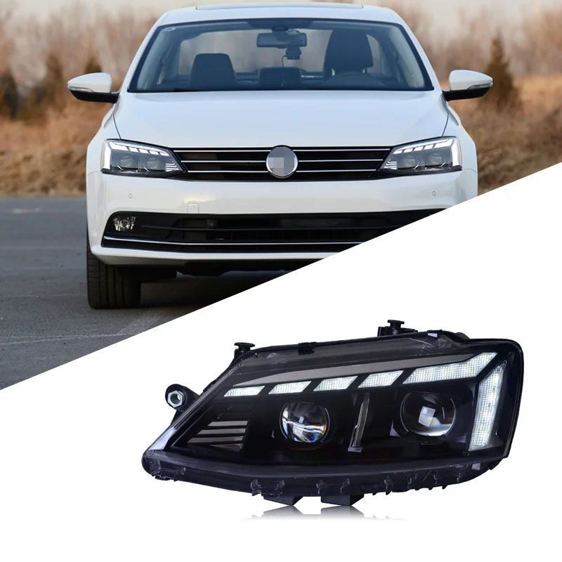 Car LED Headlight Light Assemblies For Volkswagen Sagitar 2012-2018 Auto Fog DRL Brake Turn Signal Lamp Plug and Play