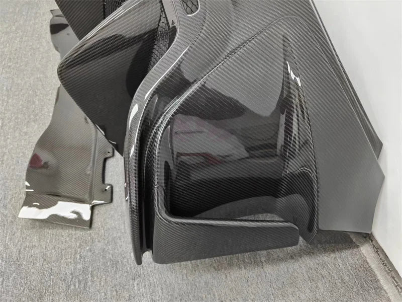 600lt Style Dry Carbon Fiber Rear Bumper Body Kit for McLaren 540C 570s 570GT Front Bumper Side Skirts Hood Rear Spoiler