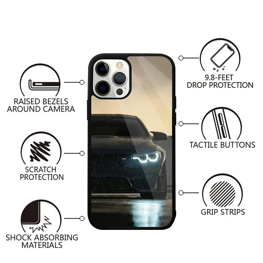 Color: Brown, Material: Vinyl - Blue Red Car for B-BMW   Phone Case Strong Magnetic For IPhone 15,14,13,Pro,Max,Plus,11,12,Mini For Magsafe Wireless Charging - Premium Mobile Phone Accessories from NoEnName_Null - Just $15.88! Shop now at Rapidvehicles