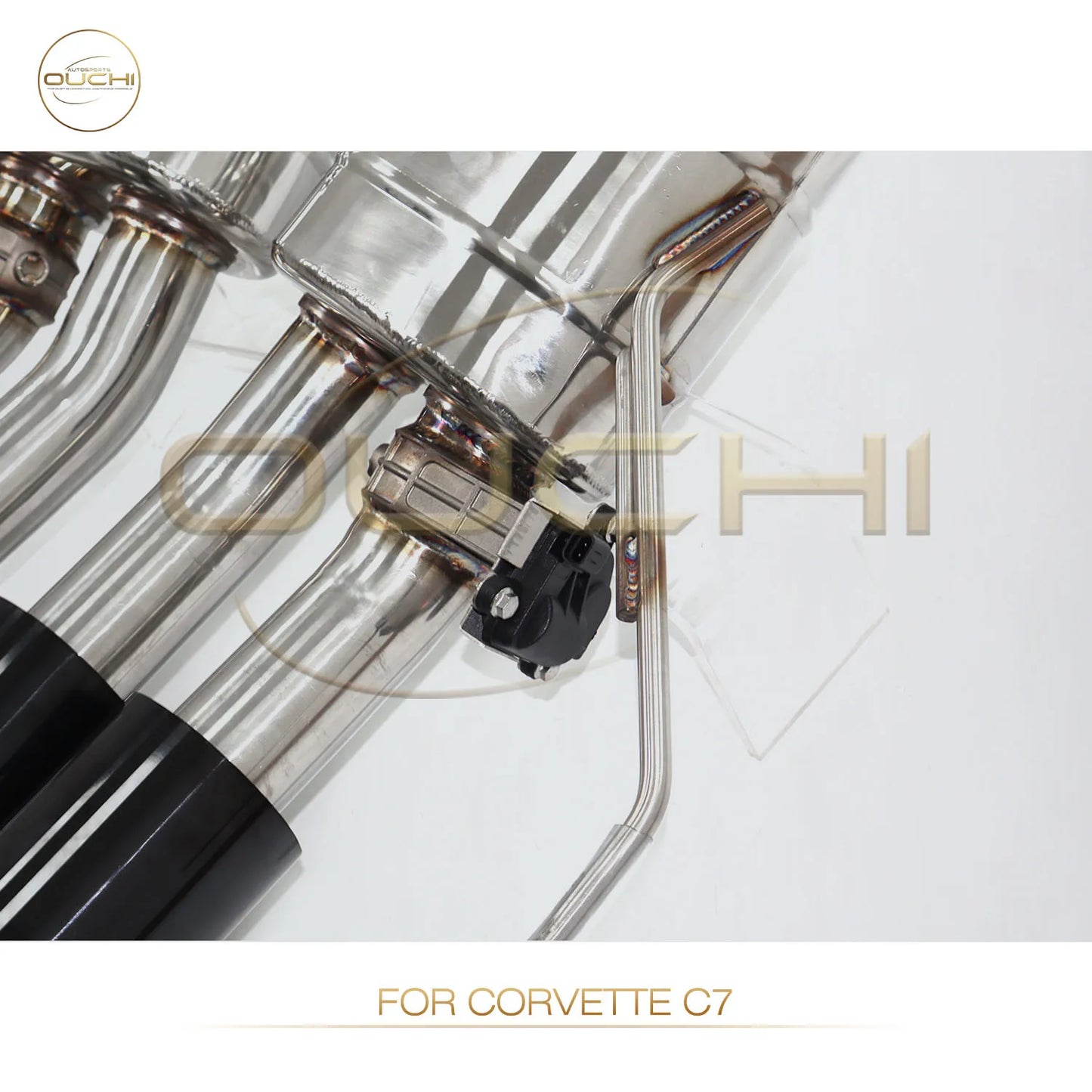 OUCHI Stainless Steel Catback Exhaust System for Chevrolet Corvette C7 Coupe Performance Dual Rear Exit Muffler