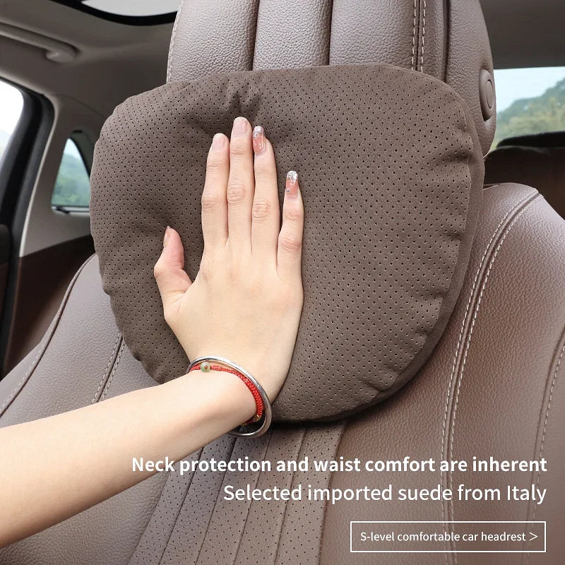 Color: Red - Top Quality Car Headrest Neck Support Seat Soft Neck - Premium Interior Accessories from NoEnName_Null - Just $36.89! Shop now at Rapidvehicles