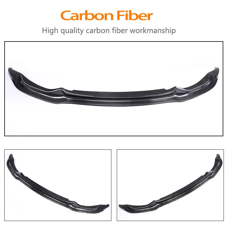 For BMW F80 M3 F82 F83 M4 2014-2019 Carbon Fiber Car Front Bumper Lip Spoiler Add On Racing Front Lip Chin Apron Body Kit