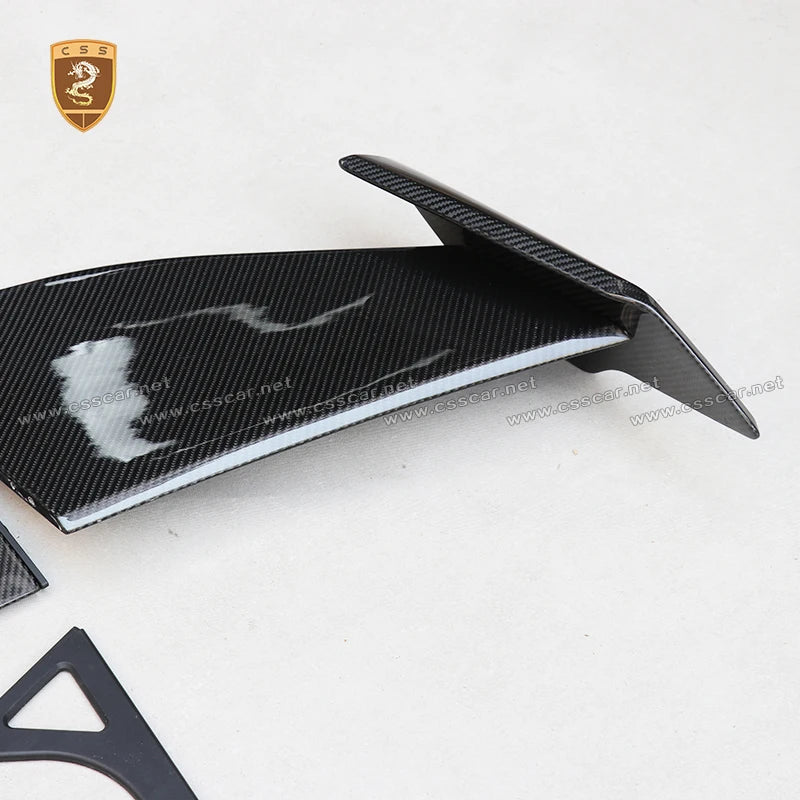 CSS Design Dry Carbon Fiber High Tail Wing Car Accessory For Lotus Emira MK 2 Style Auto Rear Bumper Trunk Roof Spoiler Brackets