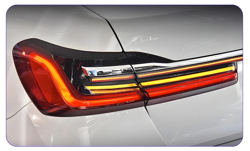 Upgraded Through Taillights Accessories for BMW 7 Series F01 F02 G11 G12 730Li 740Li 750Li 2008-2019 LED Car Taillights Assembly