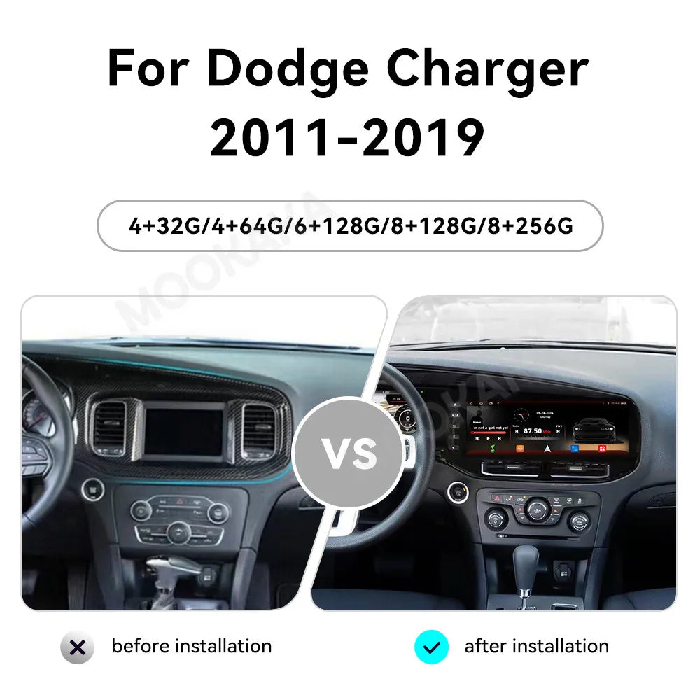 12.3inch Android 13 Touch Screen 8+256GB Car Stereo For Dodge Charger 2011-2019 Car Radio Player GPS Navigation CarPlay HeadUnit