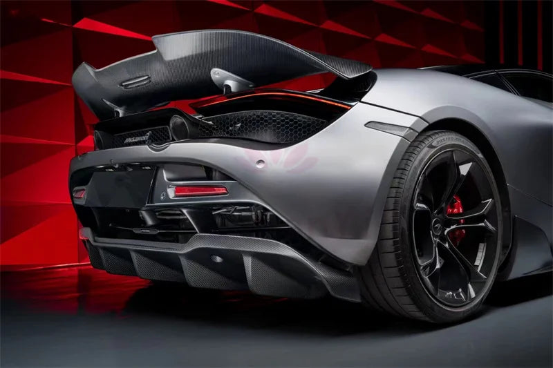 High Quality Dry Carbon Fiber Body Kit for McLaren 720S RY Style Front Lip Side Skirts Rear Diffuser Fenders Engine Hood