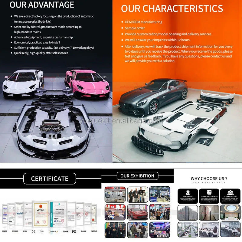 Best Selling Lotus Evora GTE Style Luxury Body Kit High Quality New Parts Includes Front & Rear Bumper