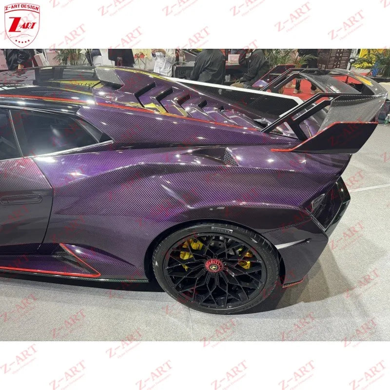 Z-ART STO Dry Carbon Fiber Body Kit For Lamborghini Huracan LP580 LP610 Prepreg Carbon Fiber Wind Spoiler Kit For Huracan EVO