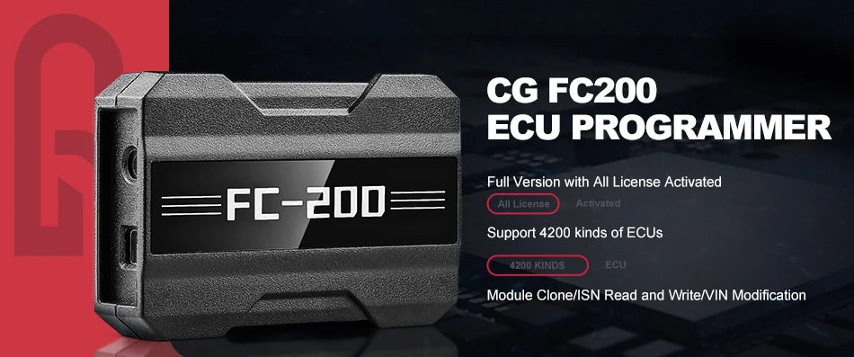 CG FC200 ECU Programmer Full Version Support 4200 ECUs and 3 Operating Modes Upgrade of AT200 Get Free ECU and MTxx License
