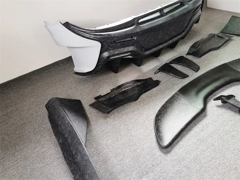 Forged semi-carbon fiber 600LT style front Rear bumper side skirt spoiler rear hood exhaust for McLaren 540C 570S Upgrade 600LT