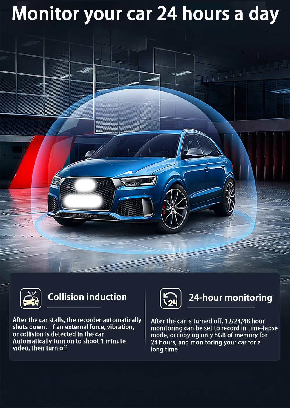 AutoBora 4K 2160P Plug and Play UHD Car Dash Cam DVR Camera Night Vision for Alfa Romeo Stelvio 949 Giulia 952 2016-2025