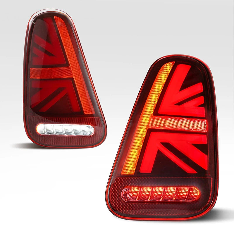 2PCS Brand New Union Jack Style LED Tail Light with Brake Reverse Turn Signal for BMW Mini Cooper R50 R52 R53 2001-2007