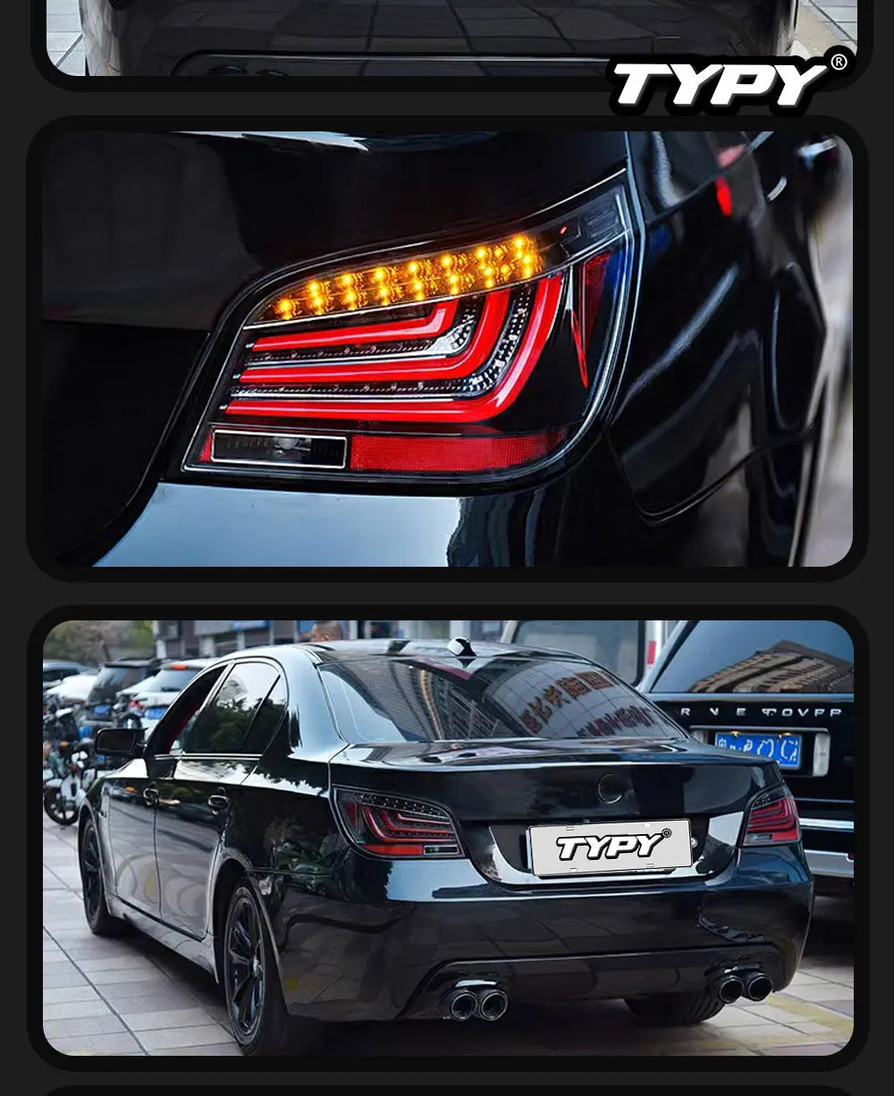 TYPY Car Tail Lights For BMW 5 Series E60 Taillight 2003-2009 LED LED Projetor Tail Lamp Daytime Running Light Auto Accessories