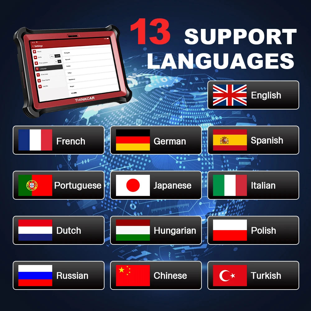 THINKCAR THINKTOOL PAD10 OBD2 Automotive Scanner for IMMO 34+ Reset TPMS Programming ECU Coding Active Test Car Diagnostic Tools