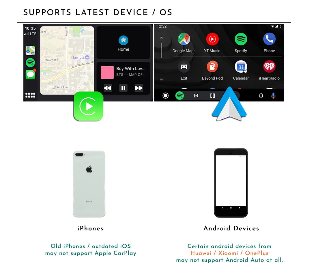 kSmart Auto Wireless CarPlay Android Auto for Alfa Romeo Stelvio & Giulia 16-19 Models Support OEM Microphone