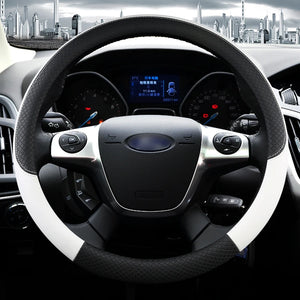 Color Name: Blue - PU Leather Car Steering Wheel Cover for Ford Focus MK1 MK2 MK3 Car Steering Wheel Glove Cover Auto Interior Accessories Styling - Premium Interior Accessories from NoEnName_Null - Just $24.99! Shop now at Rapidvehicles