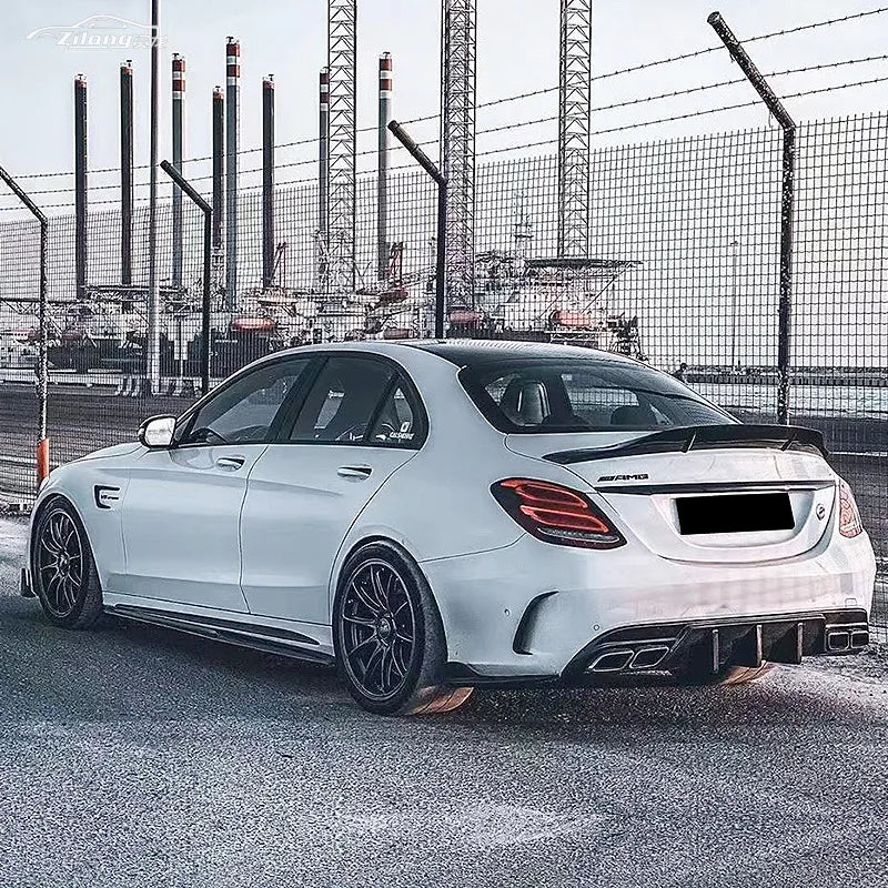 Suitable For Mercedes-Benz C-Class W205 C63 Coupe Modified Carbon Fiber Front Lip Front Shovel Side Skirt Tail Rear Lip Spoiler
