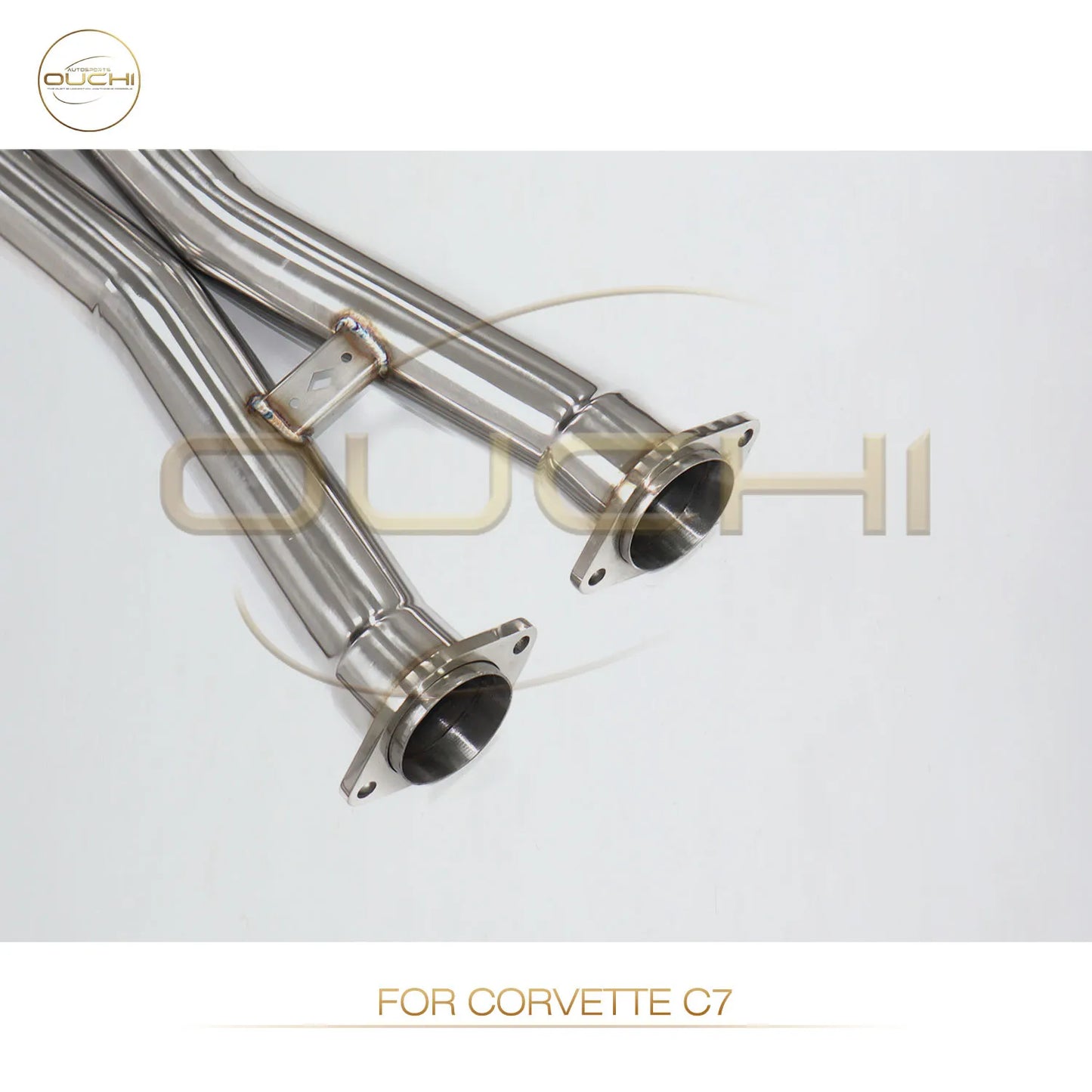 OUCHI Stainless Steel Catback Exhaust System for Chevrolet Corvette C7 Coupe Performance Dual Rear Exit Muffler