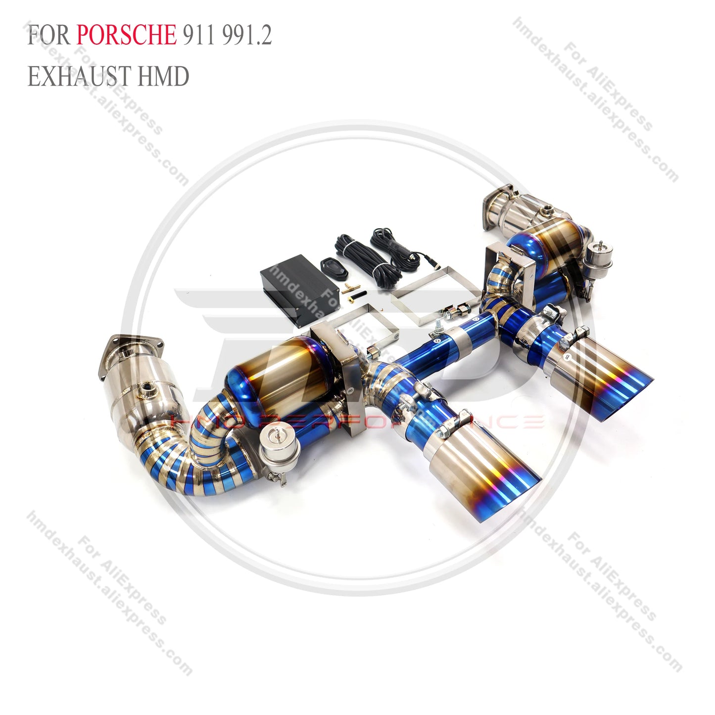 HMD Exclusive customization Exhaust System Titanium alloy High Flow Downpipe and catback for Porsche 911 991.2 with GT3