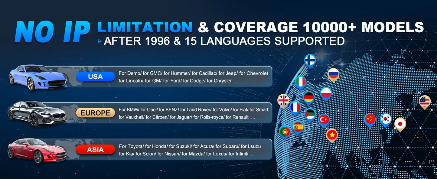 XTOOL InPlus IP919 MAX Bluetooth Car Diagnostic Tools ECU Programming J2534 Bi-directional 42+ Resets Scanner With Topology FCA