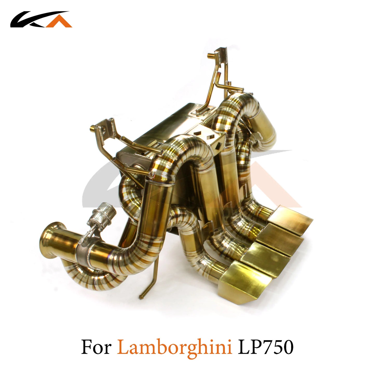 KA Tuning exhaust system parts titanium alloy catback for Lamborghini LP750 rear section performance muffler valve