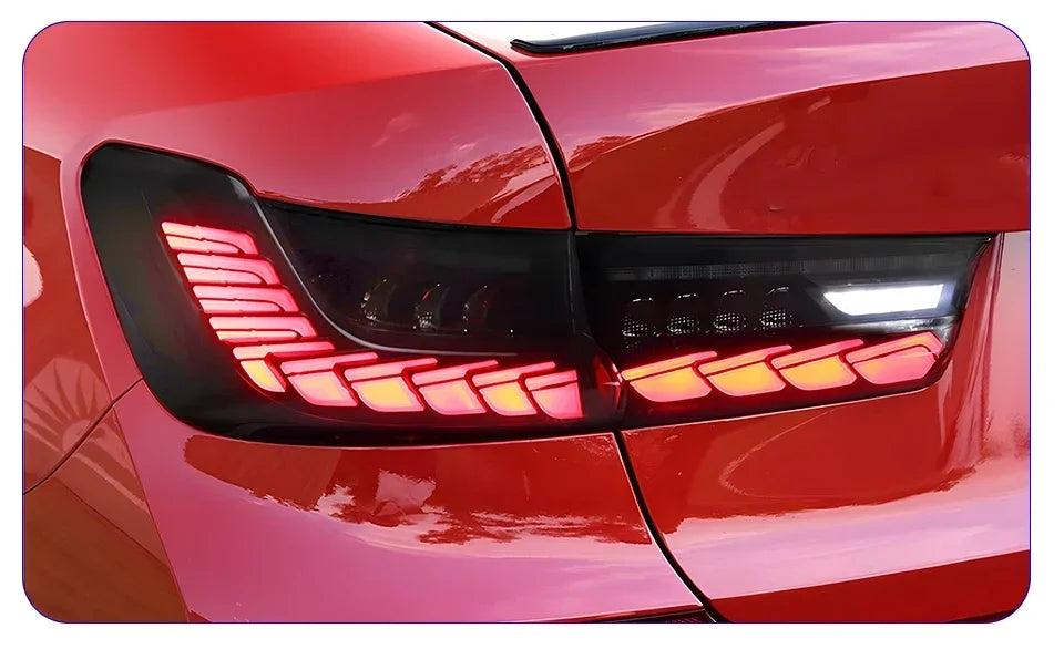 Car Taillights For BMW 3 Series G20 G28 320i 325i 330i 2020-2024 Upgrade LED Dynamic Dragon Scale Taillight Accessories Assembly