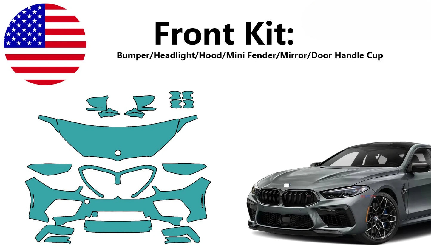 8.5mil For BMW M8 2020-2025 Front Paint Protection Film PreCut Kit PPF